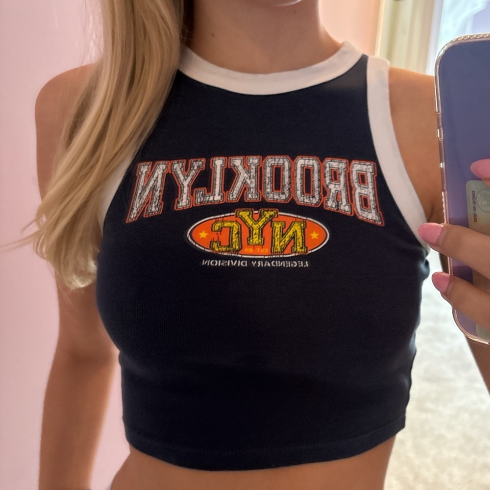 Brooklyn NYC Women's Black Crop Top